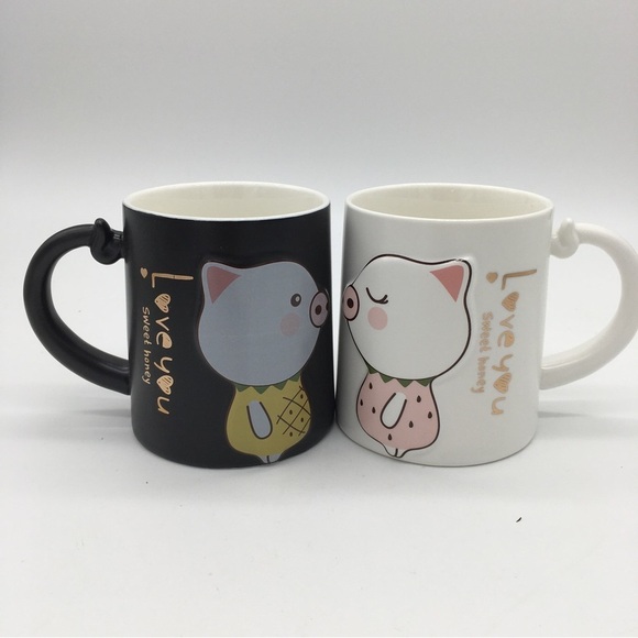 Other - Love Sweet Love Pig Piggies Love Mug Set with Lids and Spoons